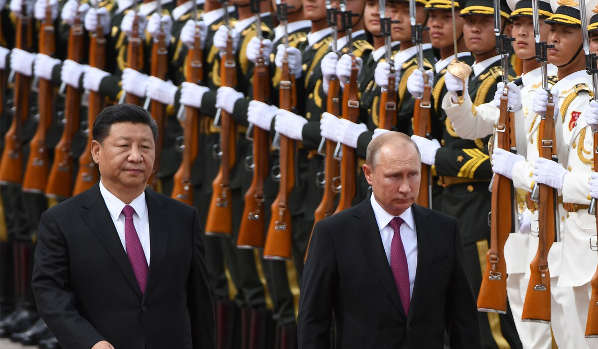 Russia president with Chinese president